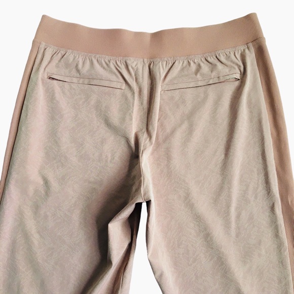 Athleta Brooklyn Textured Ankle Pants Grain Camo Mocha Latte Size 10 - Picture 6 of 17